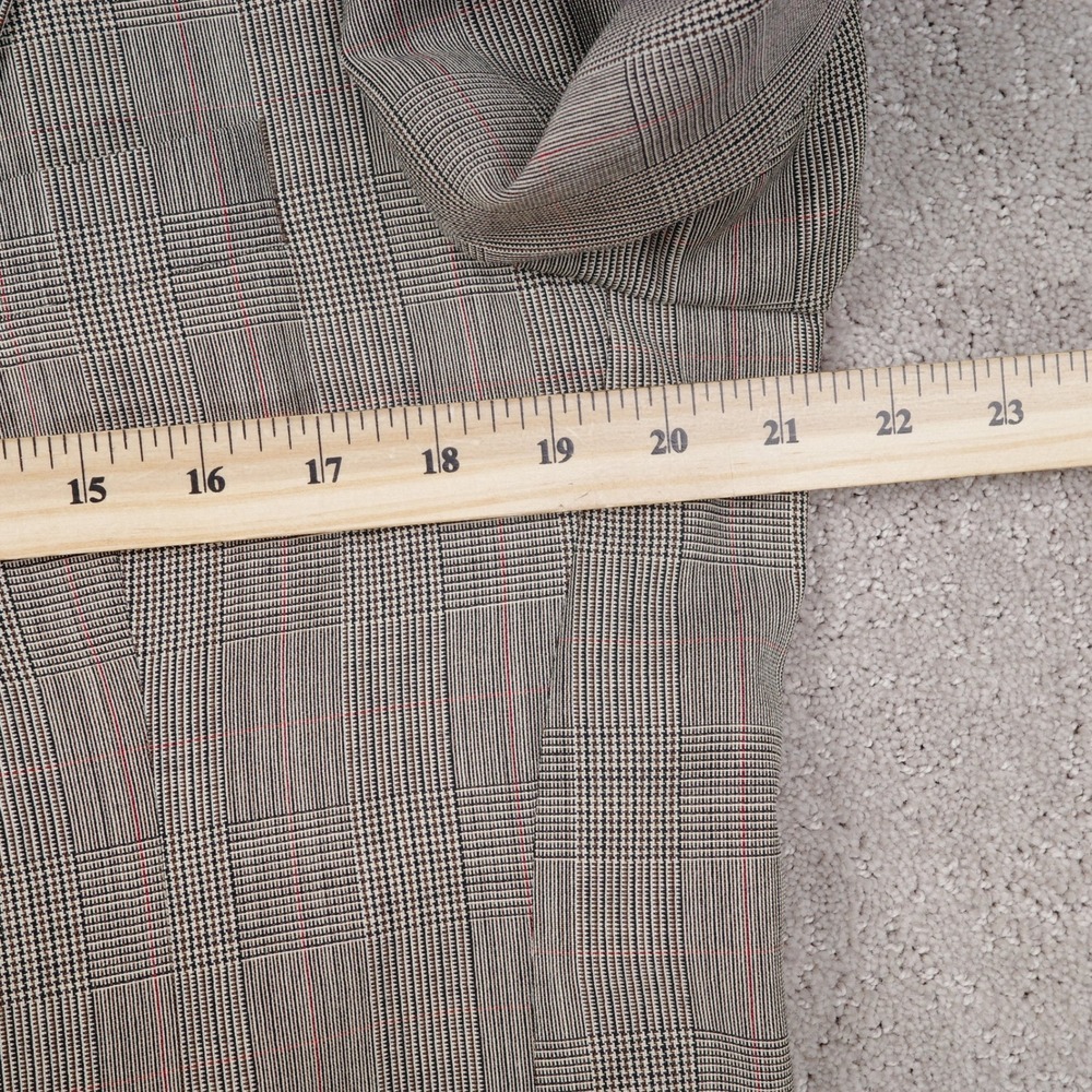 Jos A Bank Executive Suit Men 40R 31W 31L‎ Black Red Houndstooth Plaid Classic - Picture 5 of 16
